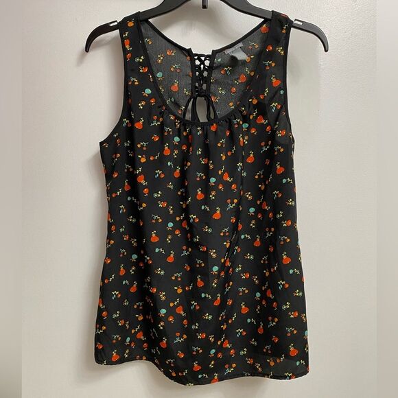 Charlotte Russe Women's Cherries Flowers Beachy Tank Top Size M - Picture 2 of 12